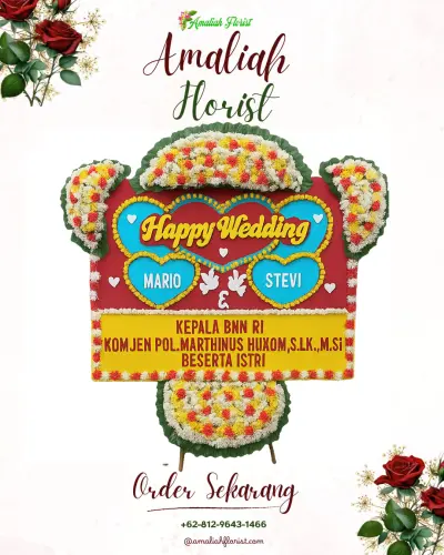 Karangan Papan Bunga Pernikahan di Pandau Hulu I